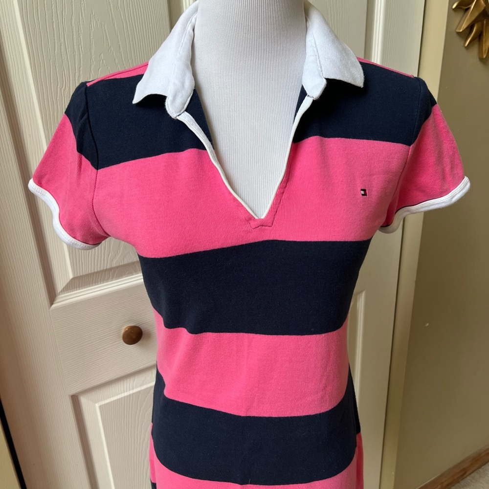 Pink/Navy Stripes Dress - Picture 7 of 7